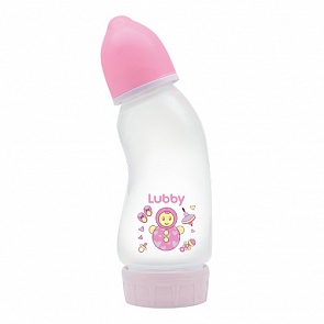 Бутылочка для кормления Антивздутик с соской молочной, от 0 мес., 250 мл. (Lubby, 15186/144/12)